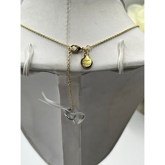 Lizzie Scheck Jewelry 14K Shiny Gold Plated Feather Pendant Chain Necklace - Picture 7 of 10